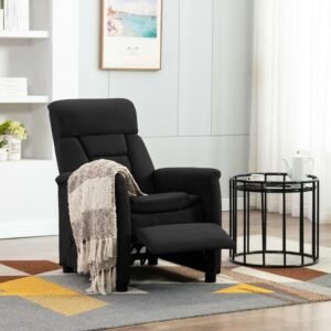 Massagestol imiteret ruskind sort