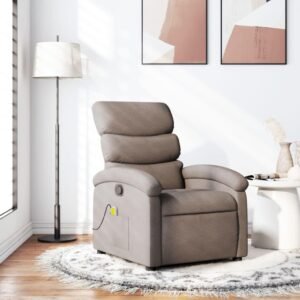 Massagestol stof gråbrun