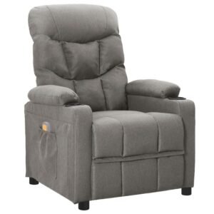 Massagestol stof lysegrå