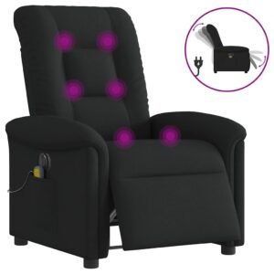 Eldrevet massagestol stof sort