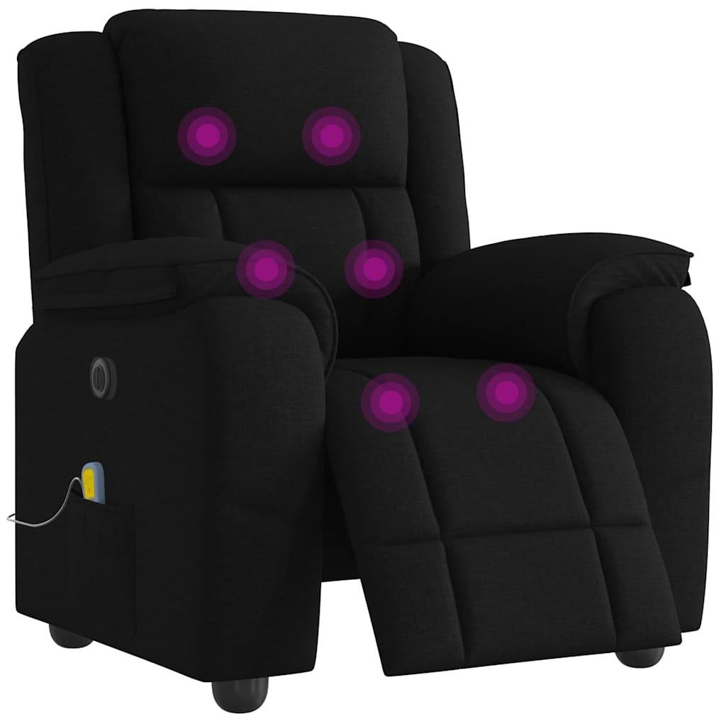 Eldrevet massagestol stof sort