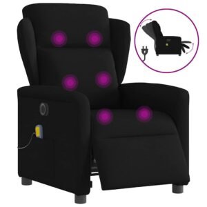 Eldrevet massagestol stof sort