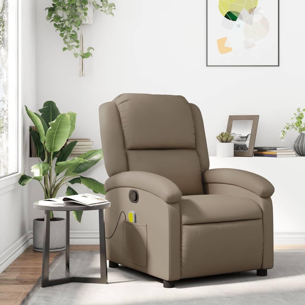 Massagestol kunstlæder cappuccino