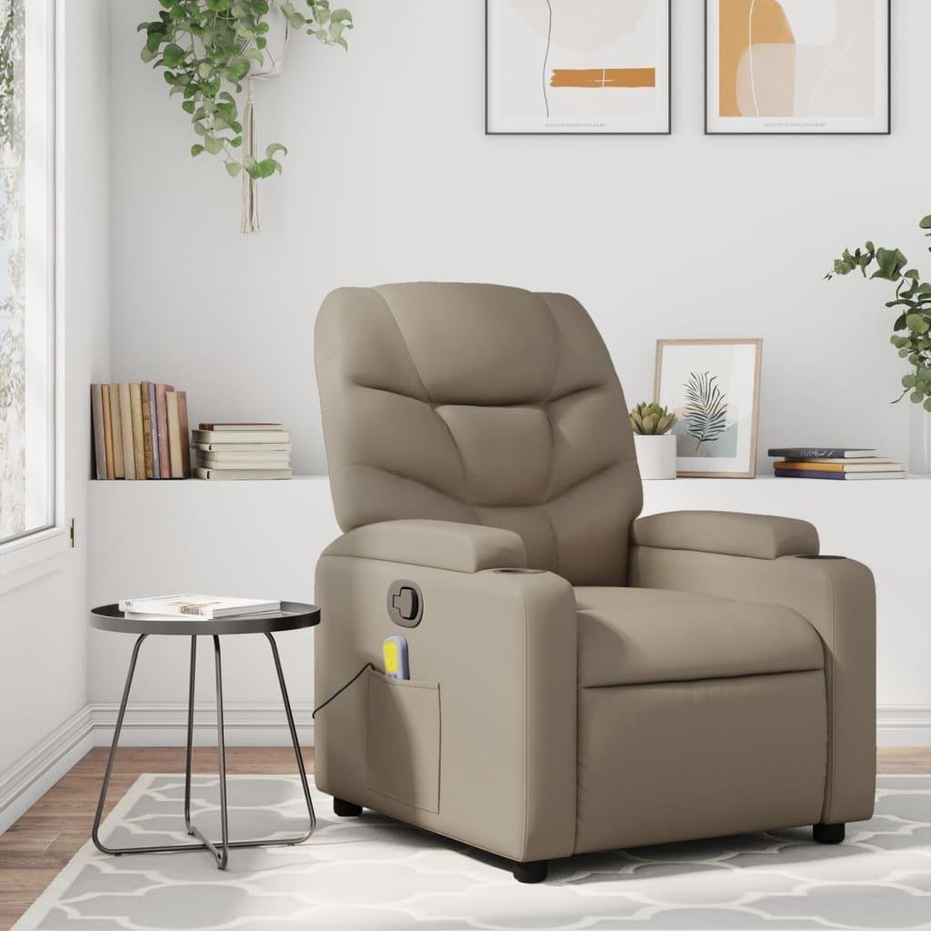 Massagestol kunstlæder cappuccino