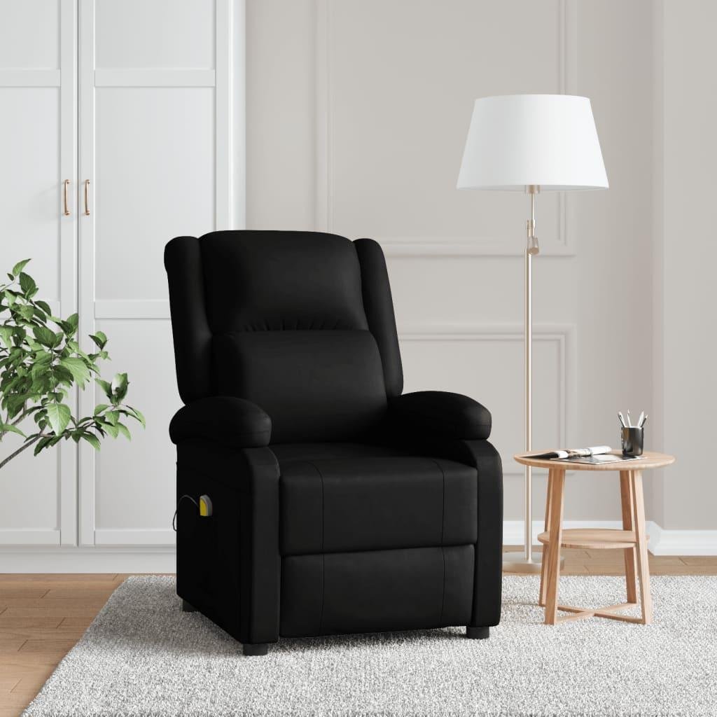 Massagestol kunstlæder sort