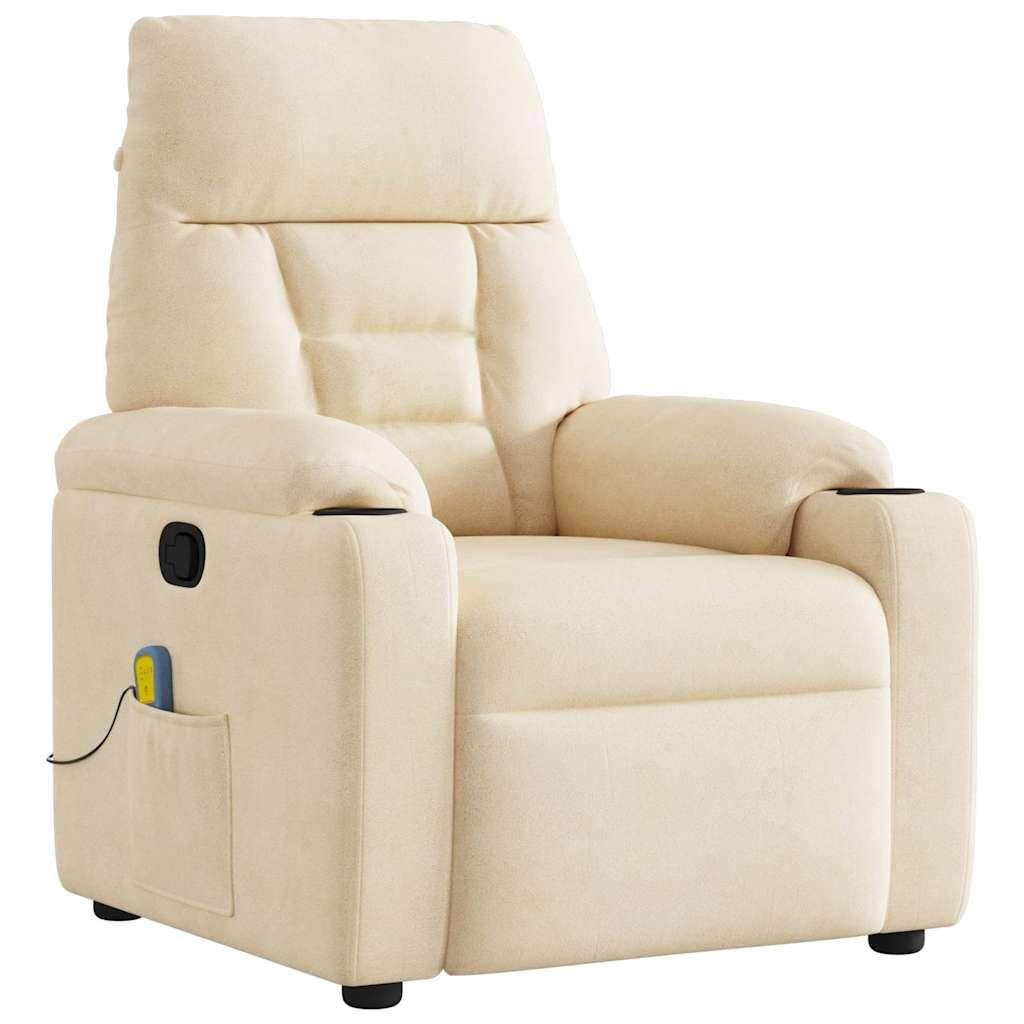 Massagestol mikrofiberstof beige