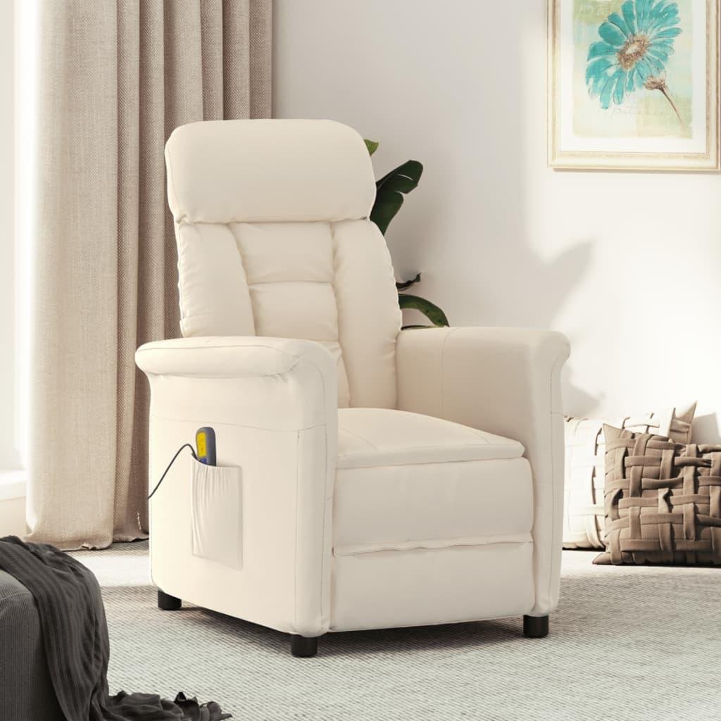 Massagestol mikrofiberstof beige