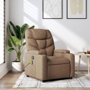 Massagestol stof brun