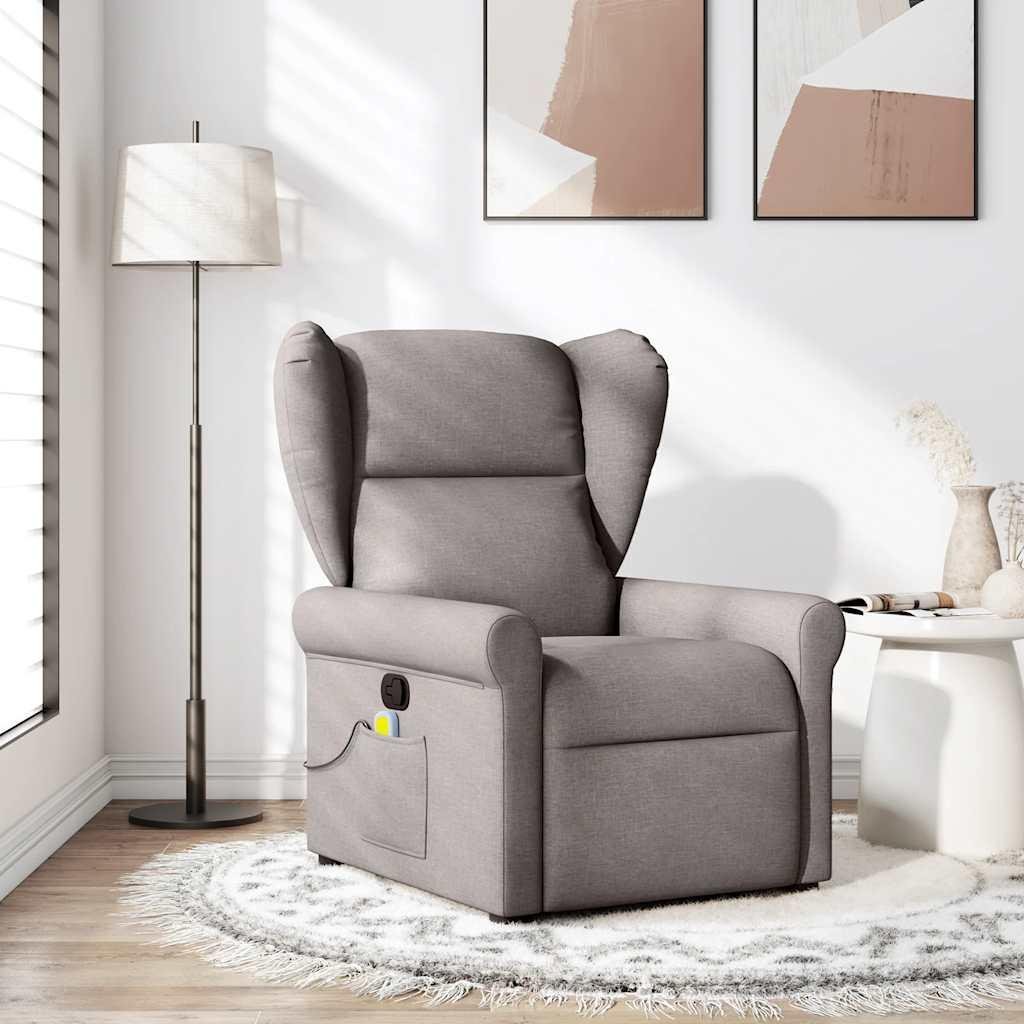 Massagestol stof gråbrun