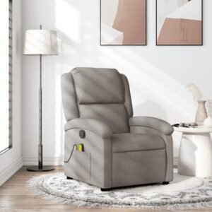 Massagestol stof gråbrun