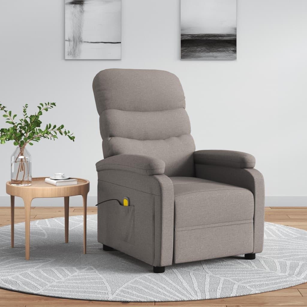 Massagestol stof gråbrun