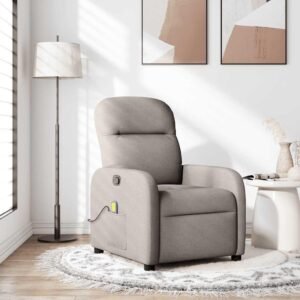Massagestol stof gråbrun