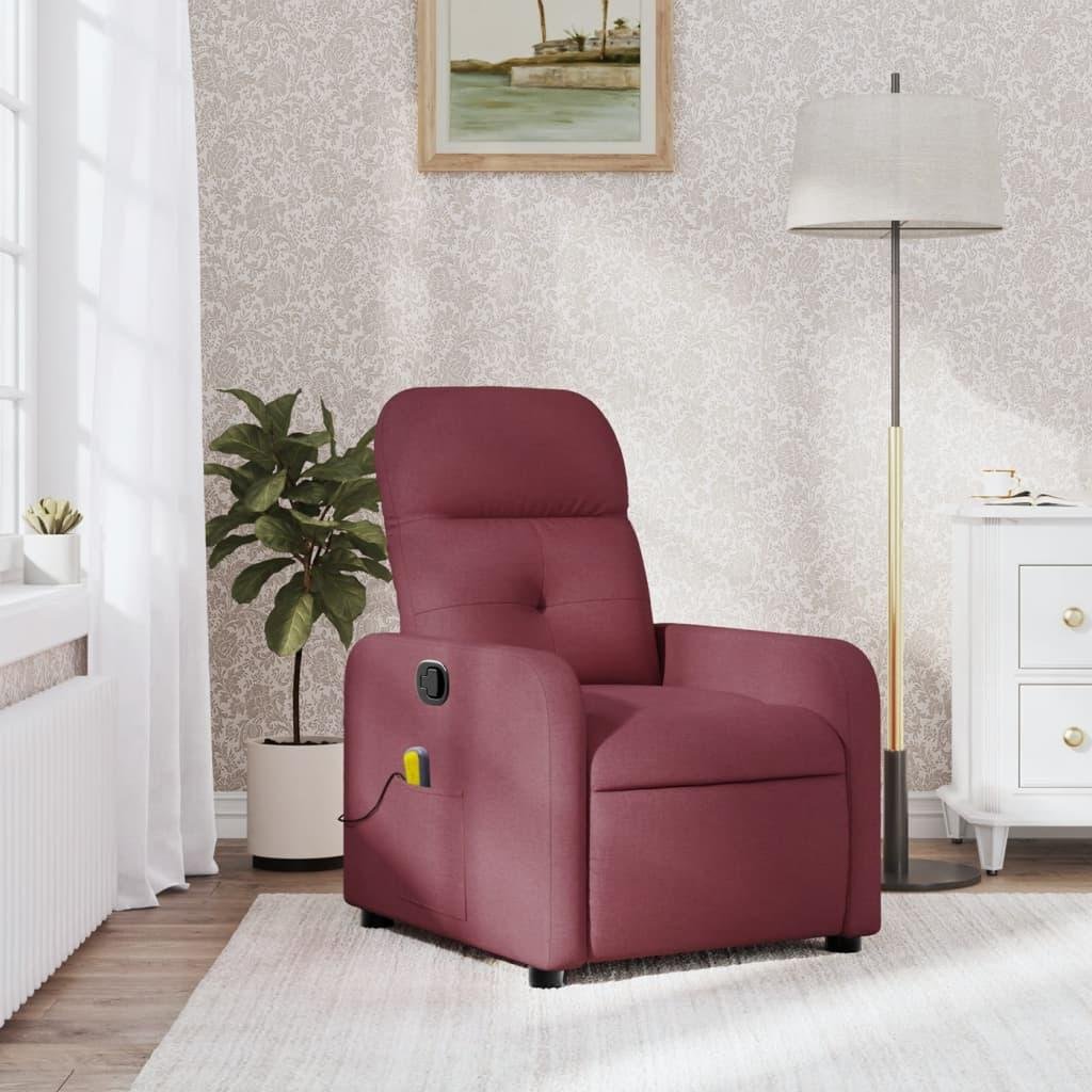 Massagestol stof vinrød