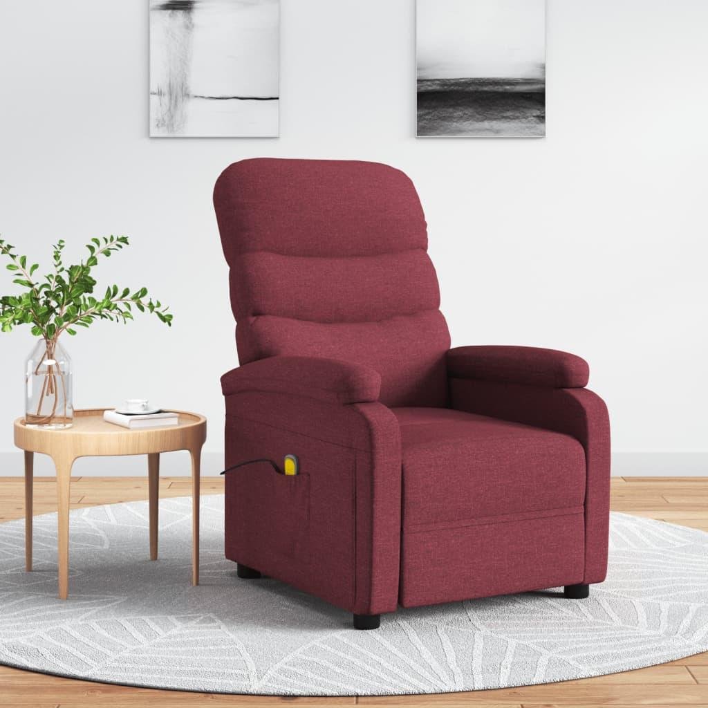 Massagestol stof vinrød