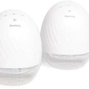 Beemoo CARE Wearable Elektrisk Brystpumpe Dobbelt inkl. Modermælksposer & Modermælksflaske 180 ml 2-pak