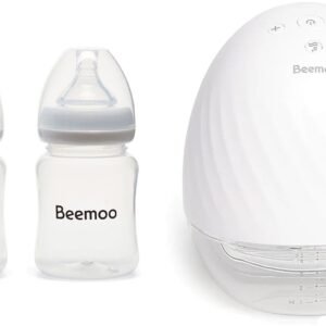 Beemoo CARE Wearable Elektrisk Brystpumpe Single inkl. Modermælksflaske 180 ml 2-pak
