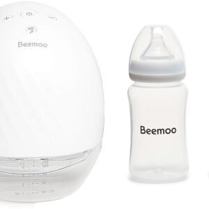 Beemoo CARE Wearable Elektrisk Brystpumpe Single inkl. Modermælksflaske 240 ml 2-pak