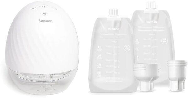 Beemoo CARE Wearable Elektrisk Brystpumpe Single inkl. Modermælksposer 180 ml 30-pak