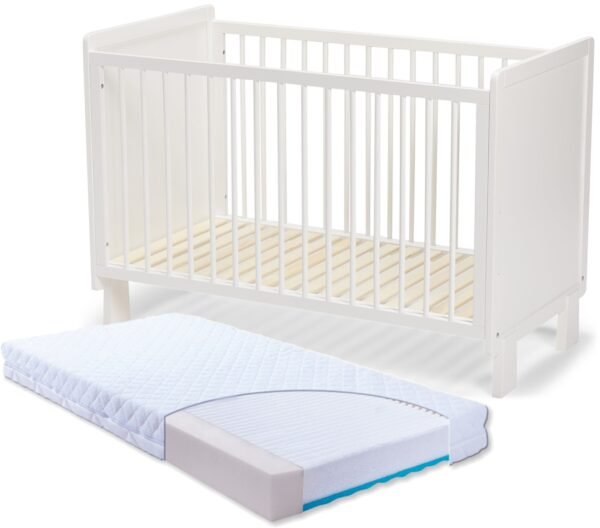 JLY ALMA Heaven Tremmeseng med Babymatex Madras Carpathia 60x120, Hvid