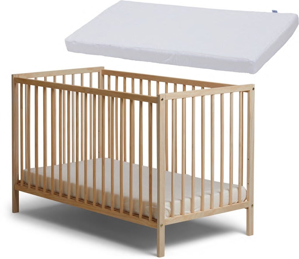 JLY SIGNE Heaven Tremmeseng med BabyMatex Madrass Soft Plus 60x120
