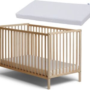 JLY SIGNE Heaven Tremmeseng med BabyMatex Madrass Soft Plus 60x120