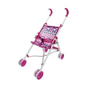 Lille Barnevogn til Dukker Reig Blå Pink Foldbar 25,5 x 41,5 x 55,5 cm