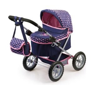 Lille Barnevogn til Dukker Reig Trendy Royal Special Version Blå Pink 45 cm