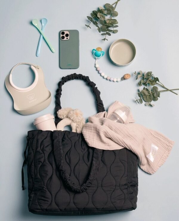 Petite Chérie Chloé Quilted Pusletaske, Black