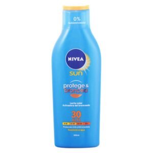 Solcreme Protege & Broncea Nivea Sunbathe SPF 30 (200 ml) Blå Spf 30 200 ml