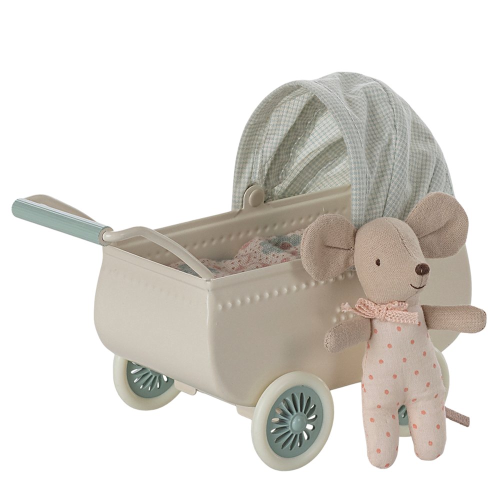 Barnevogn med baby mus (One size)