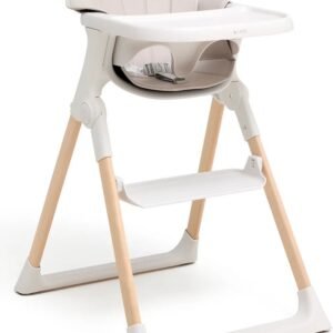 Beemoo CARE Harmony Højstol inkl. Hynde, White/Wood/Beige