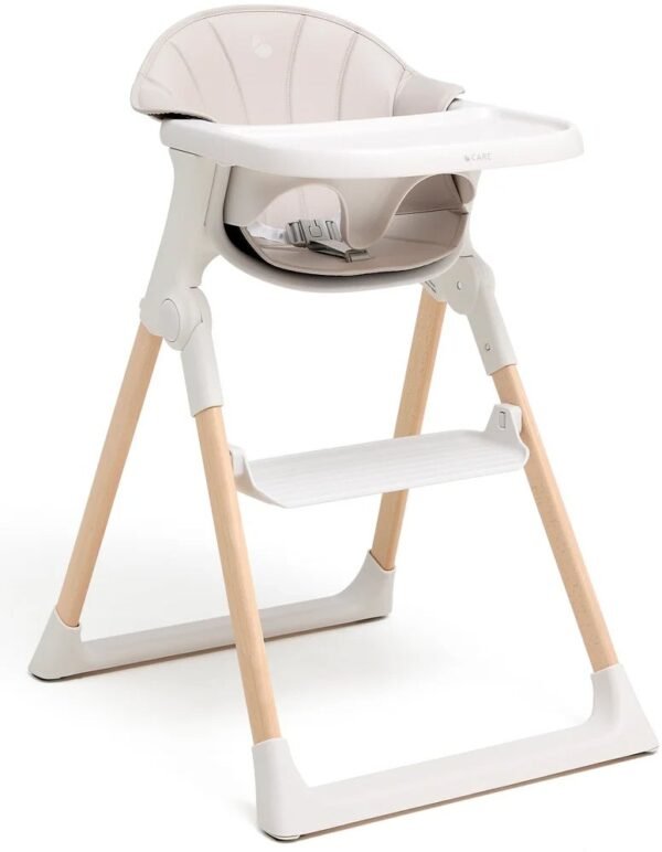 Beemoo CARE Harmony Højstol inkl. Hynde, White/Wood/Beige