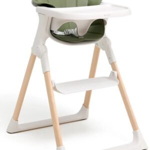 Beemoo CARE Harmony Højstol inkl. Hynde, White/Wood/Green