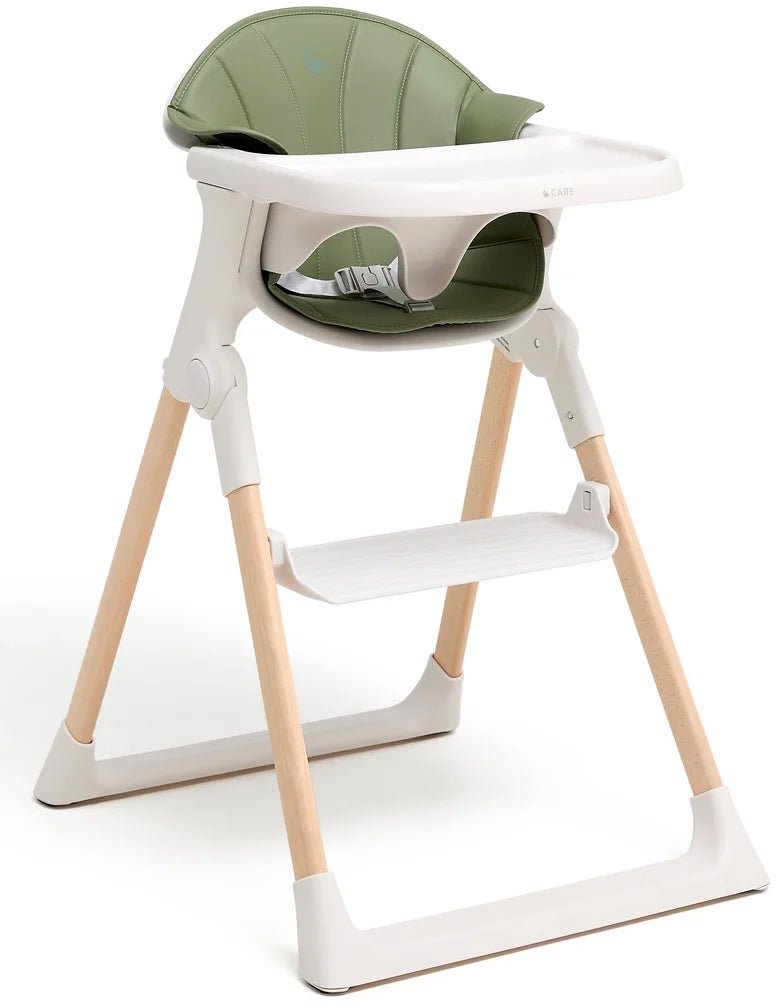 Beemoo CARE Harmony Højstol inkl. Hynde, White/Wood/Green