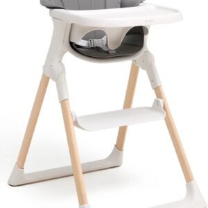Beemoo CARE Harmony Højstol inkl. Hynde, White/Wood/Grey
