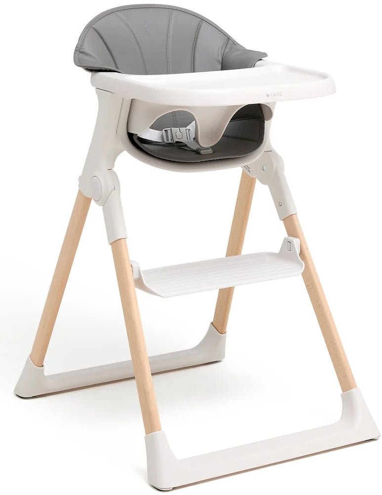Beemoo CARE Harmony Højstol inkl. Hynde, White/Wood/Grey