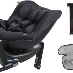 Beemoo Reverse i-Size Bagudvendt Autostol inkl. Tilbehør, Black Stone