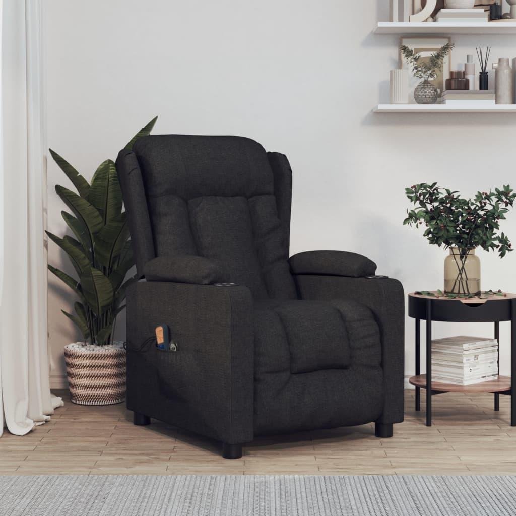 Eldrevet massagestol stof sort