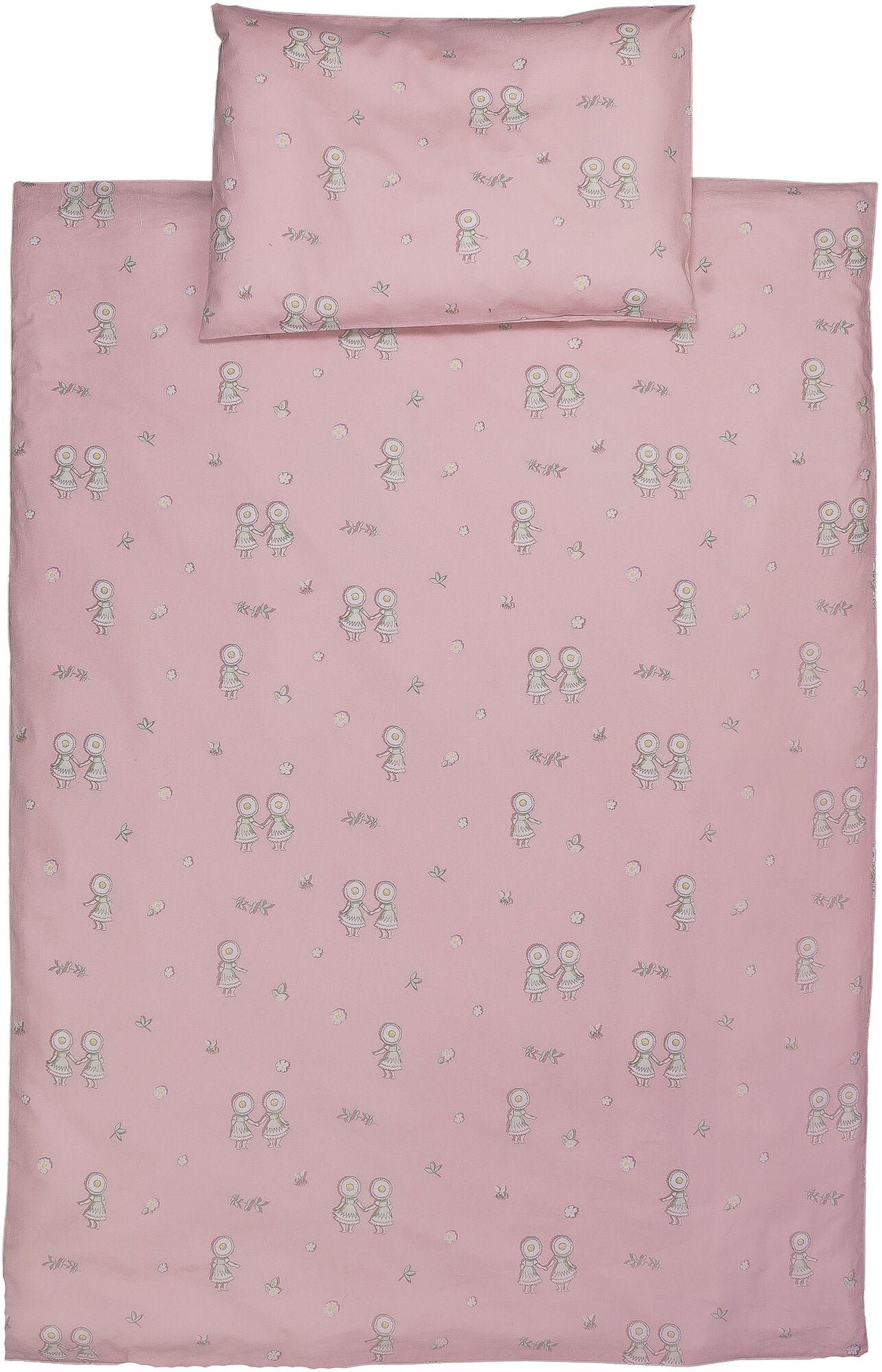 Elsa Beskow Blomsterfesten Sengesæt 100 x 130 Tremmeseng, Pink