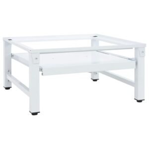 Sokkel til vaskemaskine med udtrækshylder hvid