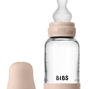 BIBS Sutteflaske - 120 ml - Glas/Silikone - Blush