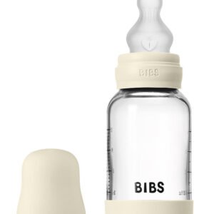 BIBS Sutteflaske - 120 ml - Glas/Silikone - Ivory