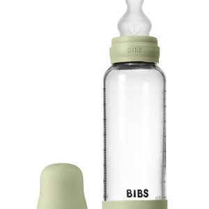 BIBS Sutteflaske - 240 ml - Glas/Silikone - Sage