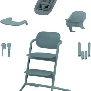 Cybex Lemo 4-in-1 Højstol inkl. Skråstol, Babysæt og Bakke, Stone Blue