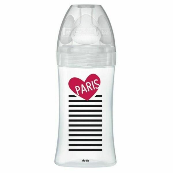 Dodie sutteflaske 270 ml - gennemsigtig, anatomisk sut