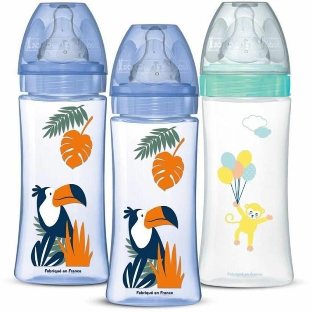 Dodie sutteflaske Monkey, 330 ml - blå, BPAfri