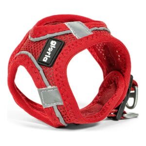 Gloria Hundesele Air Mesh Trek Star - Justerbar rød XXXS (18-20 cm)