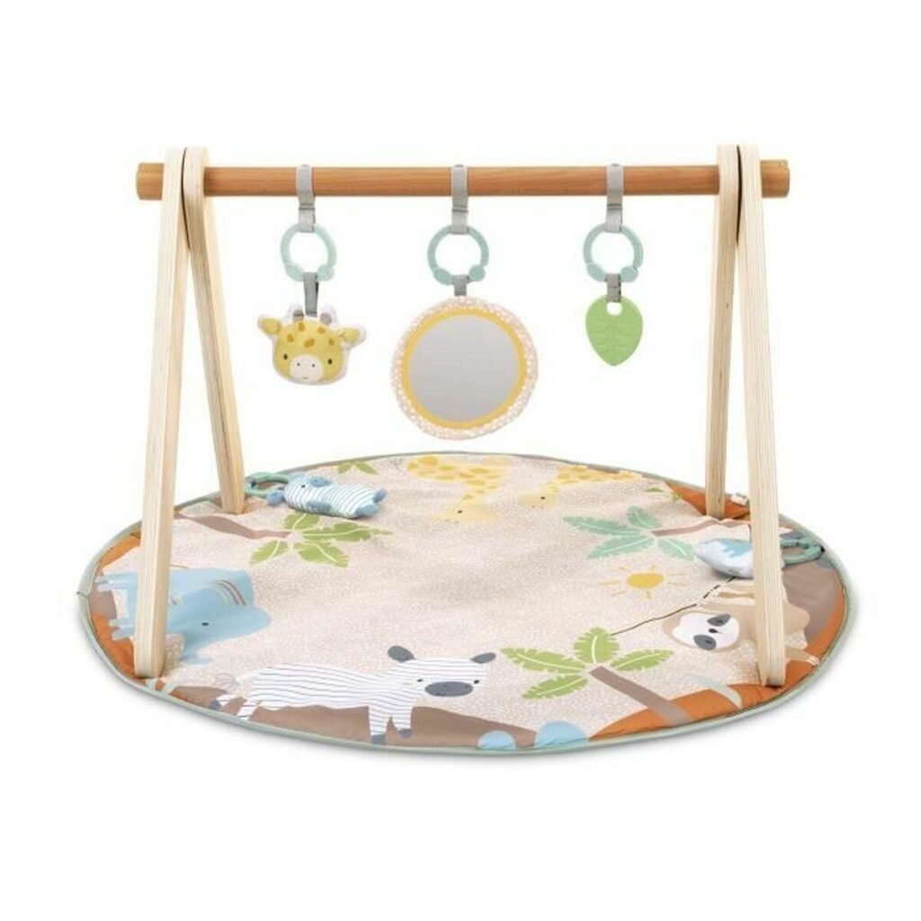 Ingenuity WonderWood aktivitetstæppe, 81,3 × 81,3 × 47 cm, multifarvet