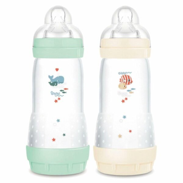 MAM sutteflaske, anti-kolik, 330 ml - Sea Grøn/Beige (2 stk)