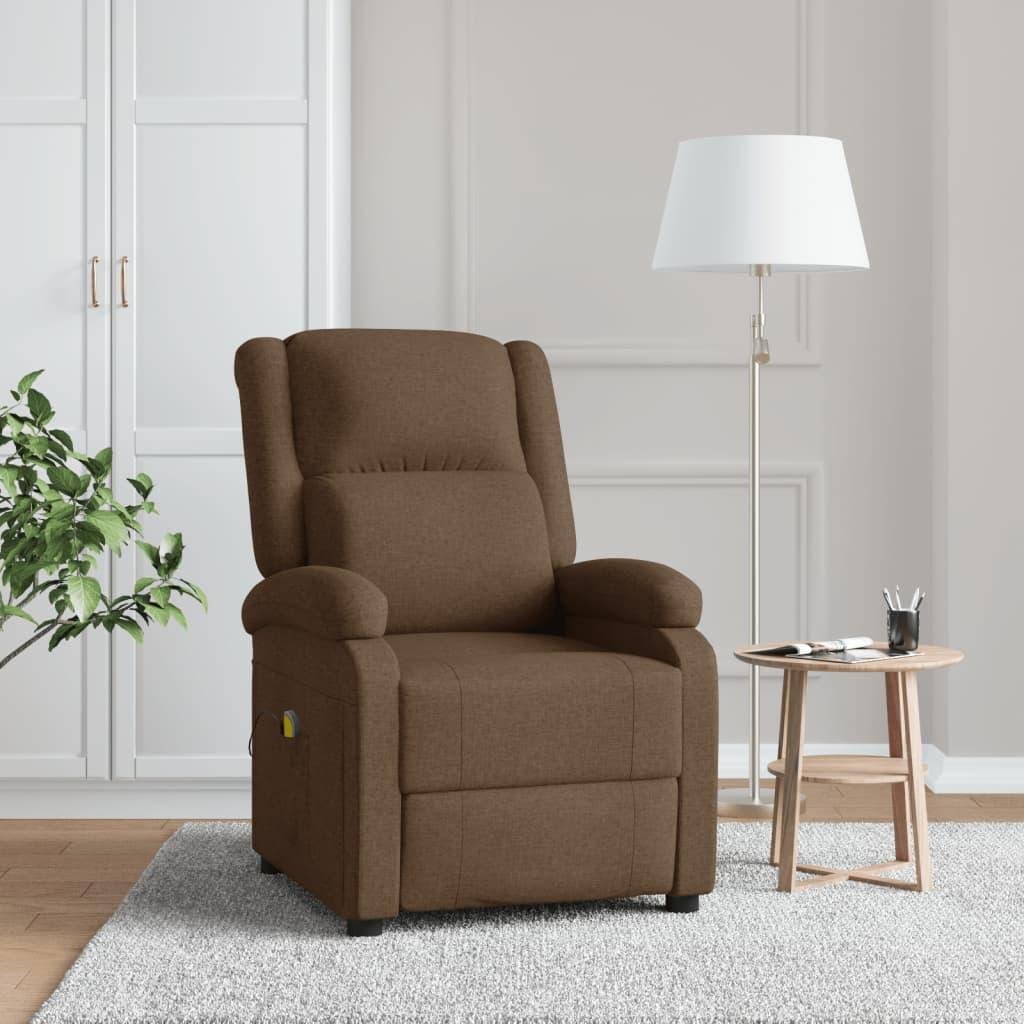 Massagestol stof brun